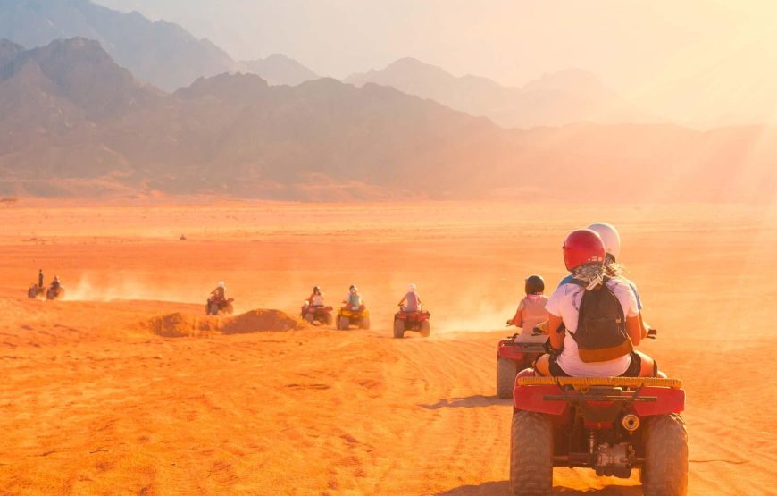 Erleben Sie den Zauber der Wüste! Unsere Sonnenuntergang Quad Safari